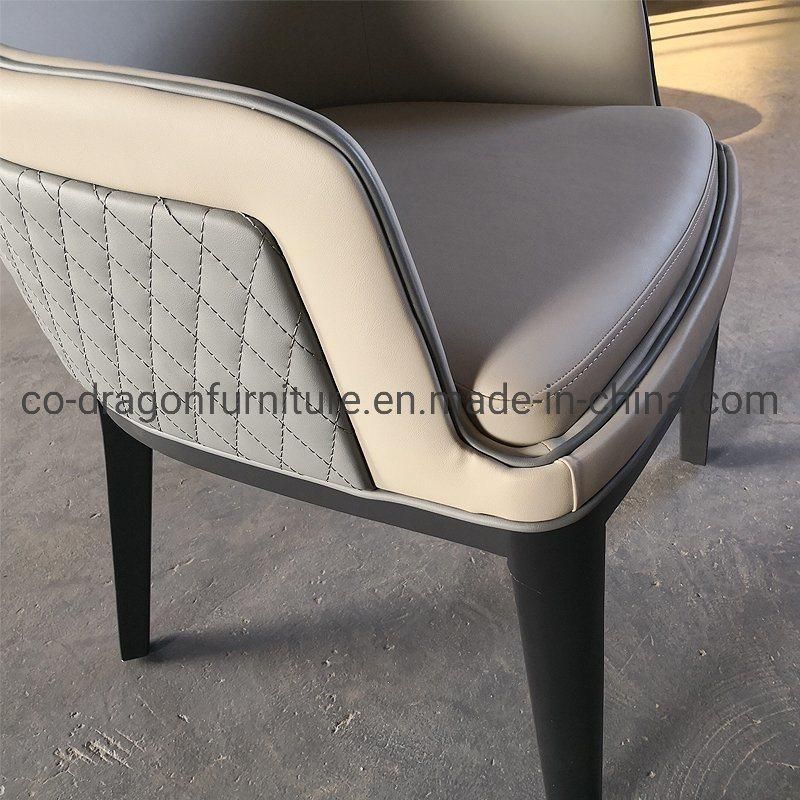 Hot Sale Wooden Legs Leather Dining Chair for Home Furniture