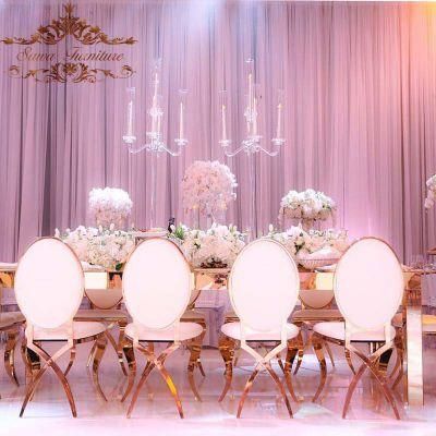Hotel Classic Wedding Chairs with Stainless Steel X Legs