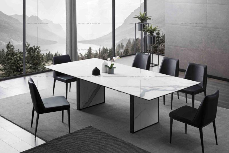 Italy Style Home Furniture Dining Table with Volakas Stone Top CT701 