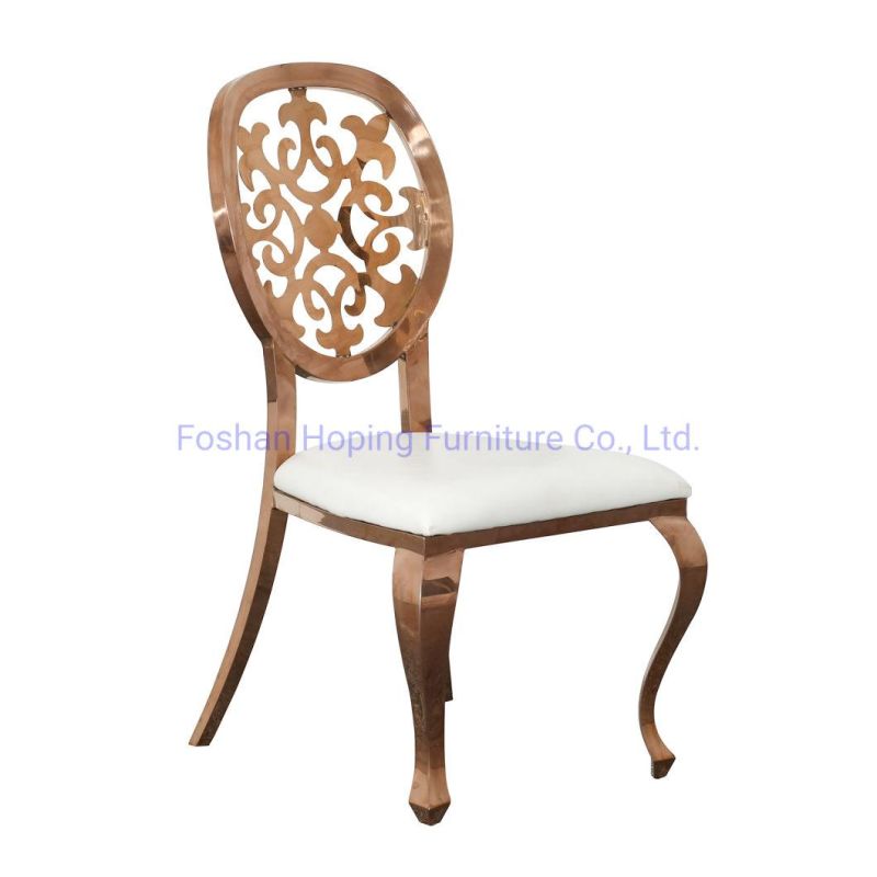 Europe Dubai Wedding Furniture Indoor Event Tables and Chairs Hole Back Round Chair