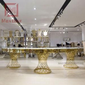 Combined Half Moon Tables for Dining Wedding of Modern Design