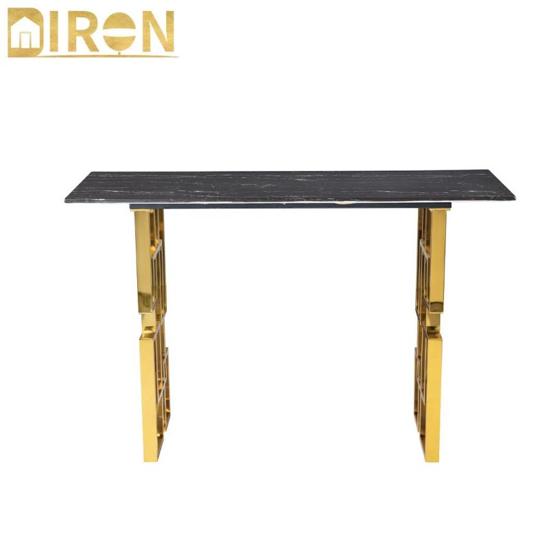 Customized Diron Stainless Steel Chairs and Tables Dining Table Set