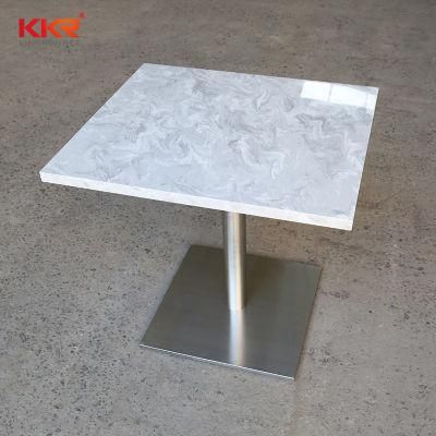 Marble Color Cafe Furniture Artificial Stone Coffee Tables and Chairs for Restaurant