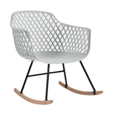 Leisure Living Room Lying Inclined Plastic Rocking Design Rocking for Living Room Chair Metal Arm Big Sofa Chair