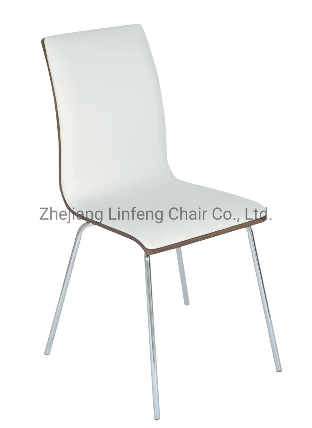 Used Modern Restaurant Cafe Furniture Metal Wood Dining Chair Stack Restaurant Plywood Chair