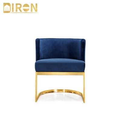 Modern Design Home Hotel Furniture Blue Stainless Steel Dining Chair