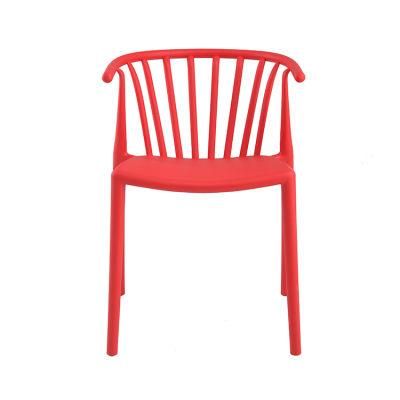 Outdoor Garden Stackable Minimalist Multi-Color Selection Polypropylene Plastic Garden Chair