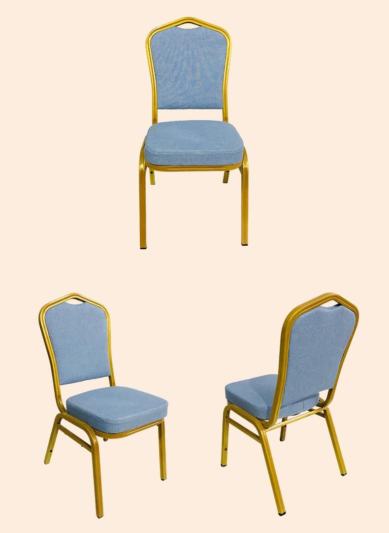 Wholesale Factory Metal Upholstered Hotel Event Wedding Dining Banquet Chair