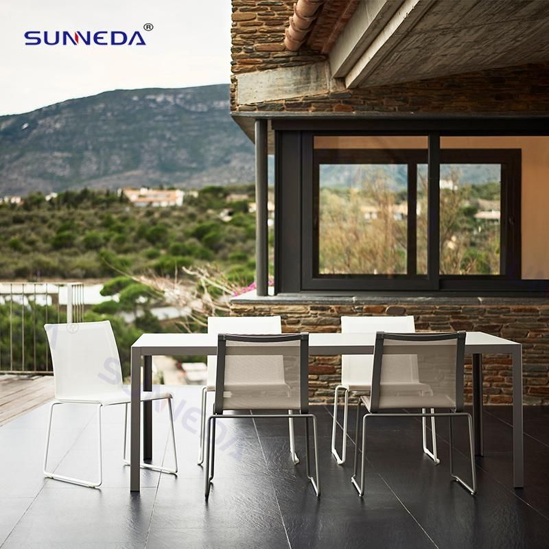 Aluminum Simple Modern Dining Furniture Garden Table