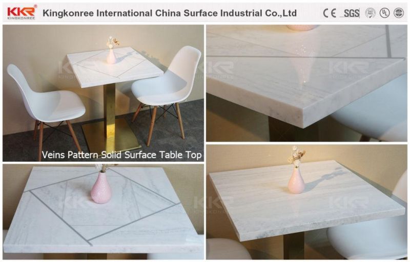 Restaurant Furniture Custom Size Solid Surface Artificial Stone Table 0818