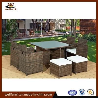Luxury Outdoor Furniture PE Rattan Wicker Modern Dining Set (WF-223-2)