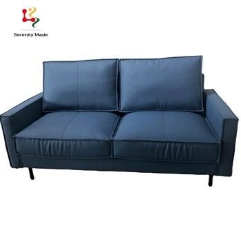 Hot Sale Blue Velvet Comfortable Two Seats Sofa
