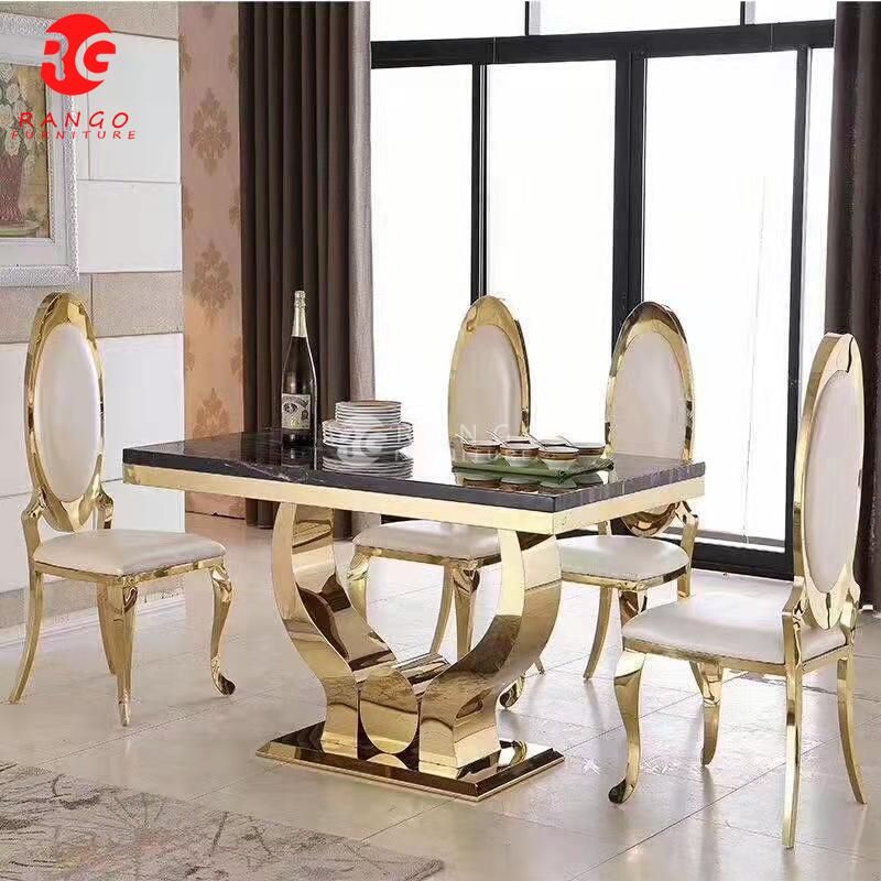 Foshan Furniture Dining Table Chair Marble Top Dining Table Set Coffee Table