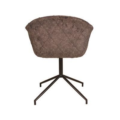 Dining Chair French Style Home Furniture Round Metal Dining Chair Velvet Fabric Dining Room Chair