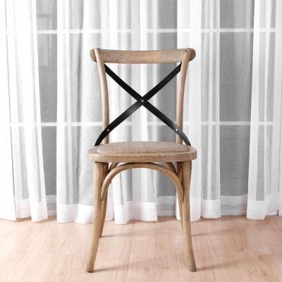 Kvj-6001 Oak Furniture Antique Crossback Dining Chair