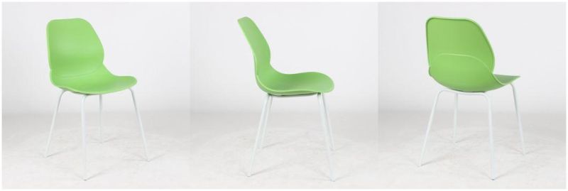 Younike Dining Chair Armless PP Seat with Metal for Dining Room Resteruant