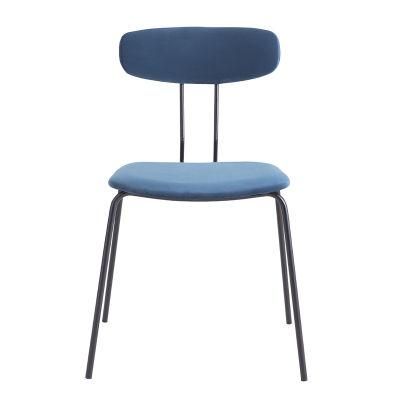 Wholesale Colorful Fabric Metal Legs Chair Dining Chair Livingroom Restaurant Dining Chair