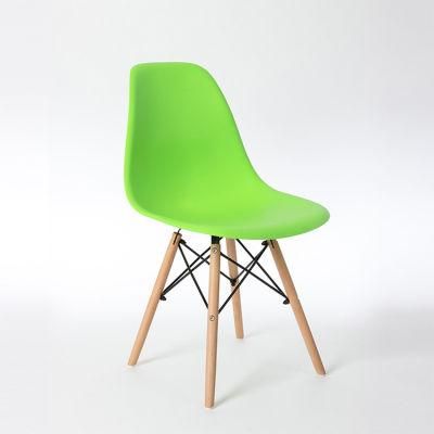High-Grade Green Plastic Backrest Family Dining Chair Leisure Chair