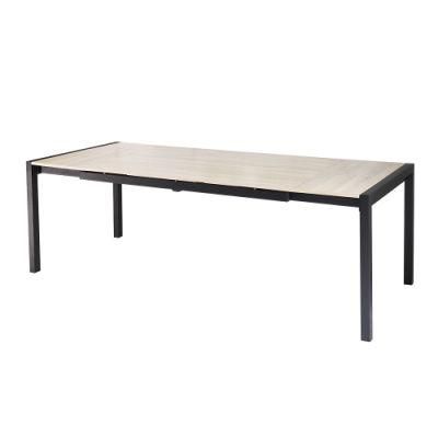 Modern Simple Metal MDF Extension Dining Table