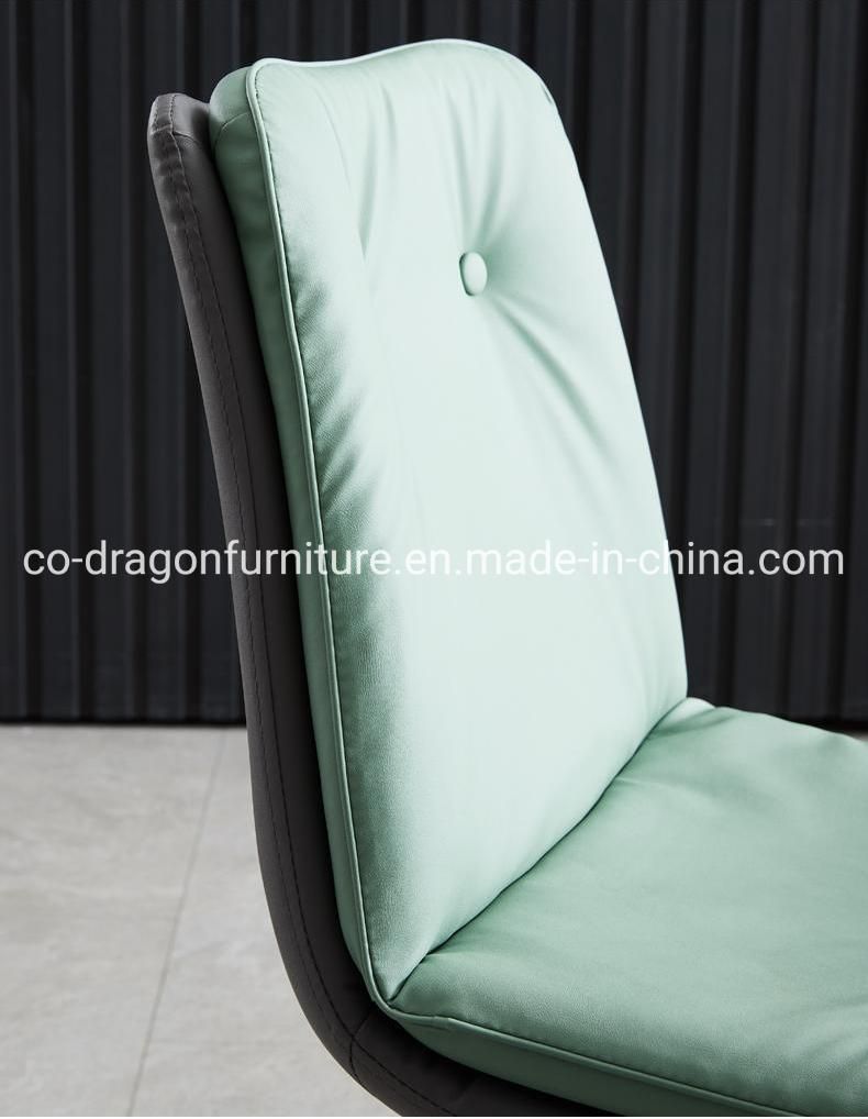 China Wholesale Dining Furniture Steel Legs Dining Chair with Leather