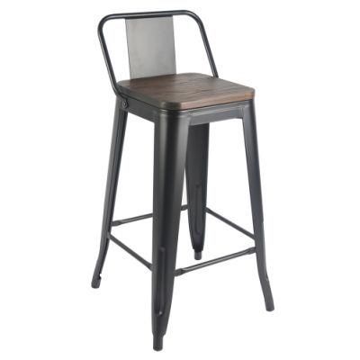 High Quality Anji Industrial Counter Bar Stool with Backs