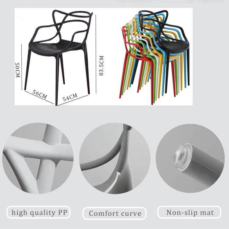Cheap Colored Popular Plastic Chairs with Plastic Legs