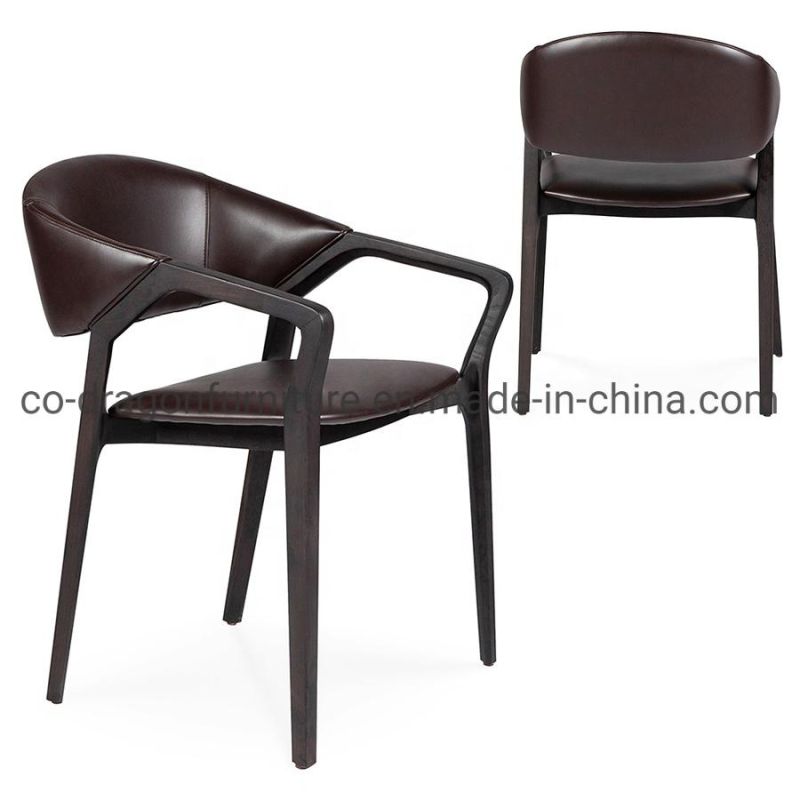 2022 Fashion Wooden Dining Chair with Leather for Home Furniture