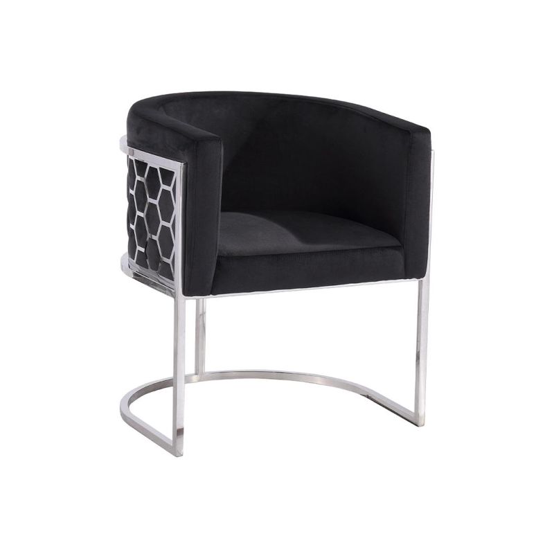Modern Luxury Home Furniture Dining Room Chairs Stainless Steel Legs Velvet Fabric Dining Chair