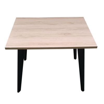 Modern MDF Nordic French Italian Oak Wood Dinning Dining Table for Dining Room with Iron Leg Heat Tansfer or spray Painting