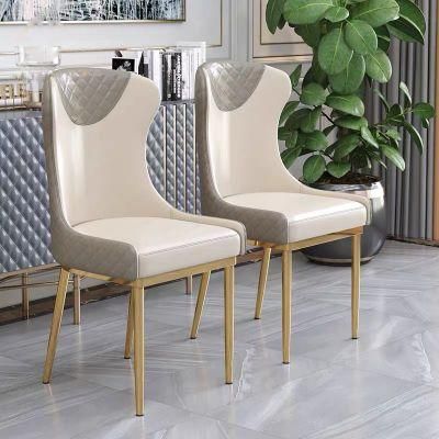 Modern Designer Chair House Metal Frame Restaurant Leather Dining Chairs