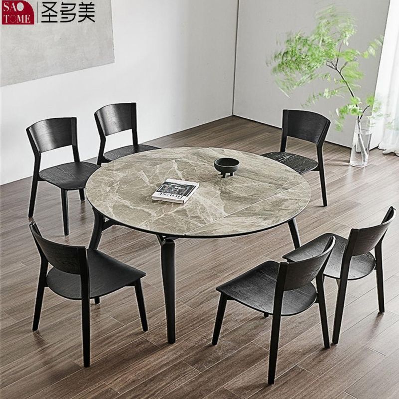 Unique Modern Steel Foundation Slate Dining Table