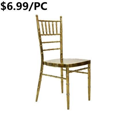 Simple Iron Hotel Restaurant Dining Plastic Banquet Tiffany Chiavari Chair