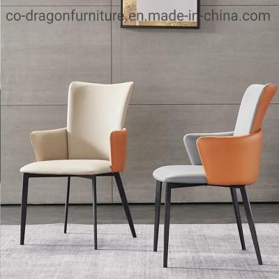 China Wholesale Dining Furniture High Back Leahter Steel Dining Chair