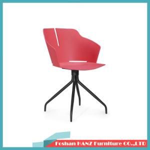 Hotel Furniture Plastic Dining Chair with Metal Feet