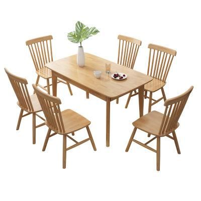 Manufacture Nordic Style Solid Wooden Oak Dining Table and Chair for Dining Room Furniture