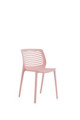 Outdoor Modern Pink Restaurant Stackable PP Dining Plastic Chairs for Sale