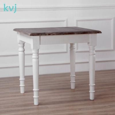 Kvj-7258 Nordic White Antique Small Disassembled Dining Table