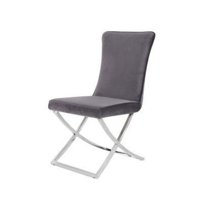 Wholesale Best Selling Stainless Steel Frame Fabric Fashionable Restaurant Dining Chair