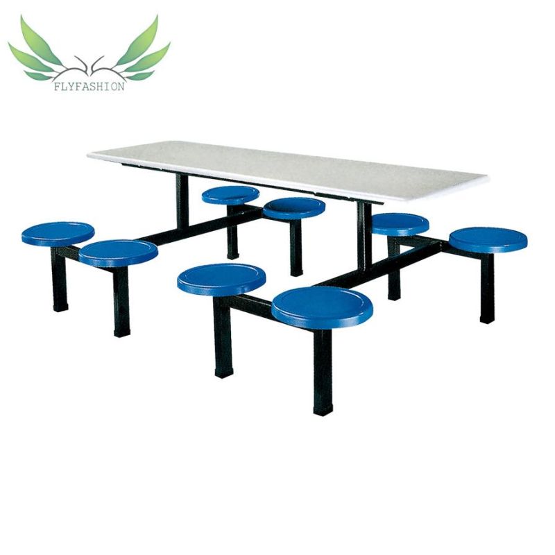 High Grade Stainless Steel School Dining Room Table and Chair