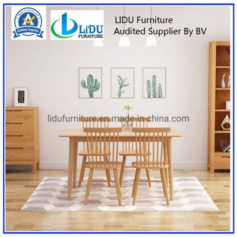 Dining Room Furniture 2019 New European Modern Glass Table Wooden Legs Dining Table
