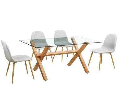 Free Sample Italian Furniture Cafe Table Dining Round Dining Table Set Glass Modern