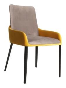 Custom Design Modern Restaurant Metal Banquet Fabric Dining Chair