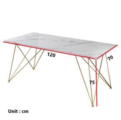 Luxury Marble Dining Table European Style Furniture Dining Room Table Set Stainless Steel Base Dining Tables