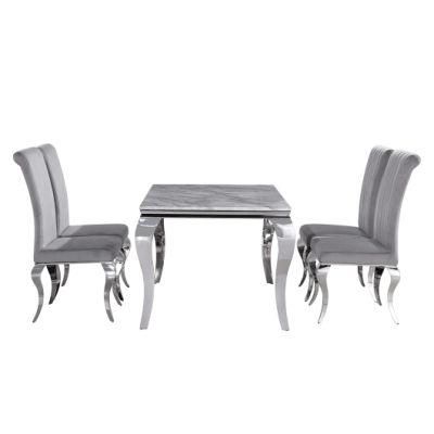 High Quality Dining Room Furniture Dining Table Metal Marble Modern Luxury Dining Table 4 Seater