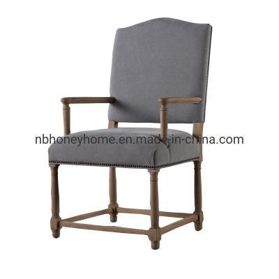 Professional America Durable Long Back Restaurant Oak Leg Arm Chair