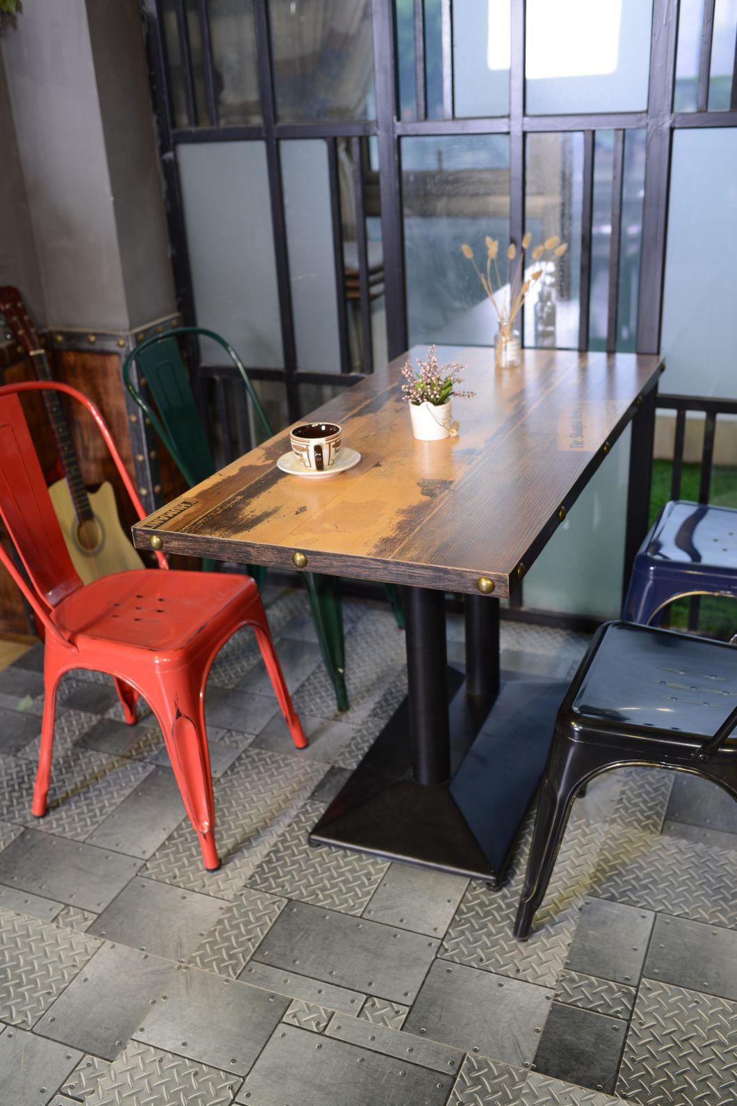 Industrial Simple Style Fast Food Dining Chair Restaurant and Coffee Shop Metal Chair