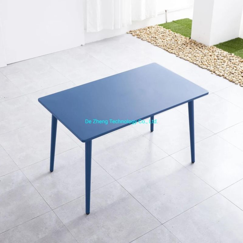 Party Furniture Modern Cafe Tables Metal Retangle Coffee Table Restaurant Furniture Design Metal Restaurant Table Diner Furniture