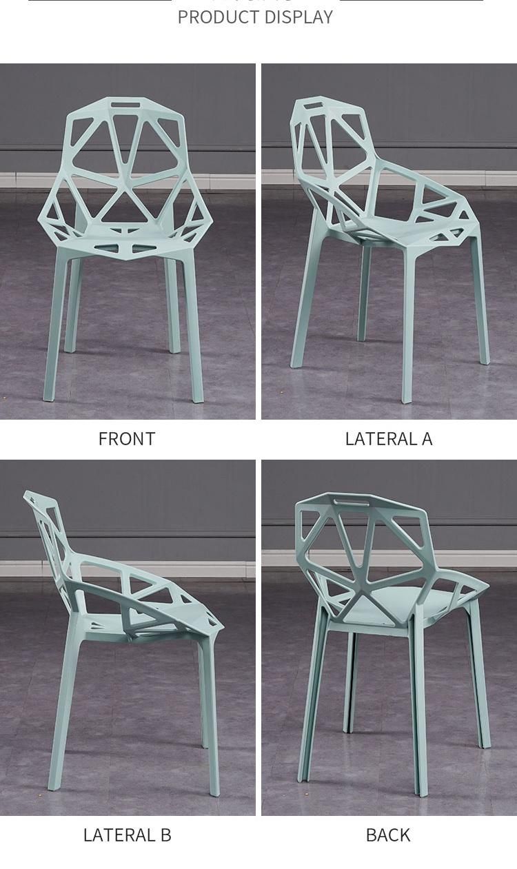 Simple Hollow Cat Ear Chair Nordic Housse De Chaise Blanc Garden Plastic Chair Portable Light Plastic Chair with Armrest Cool