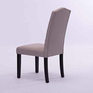 Stylishly Fabric Chair with Solid Wood Legs