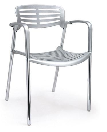 American Style Stackable Restaurant Chair Shiny Frame Dining Room Chair